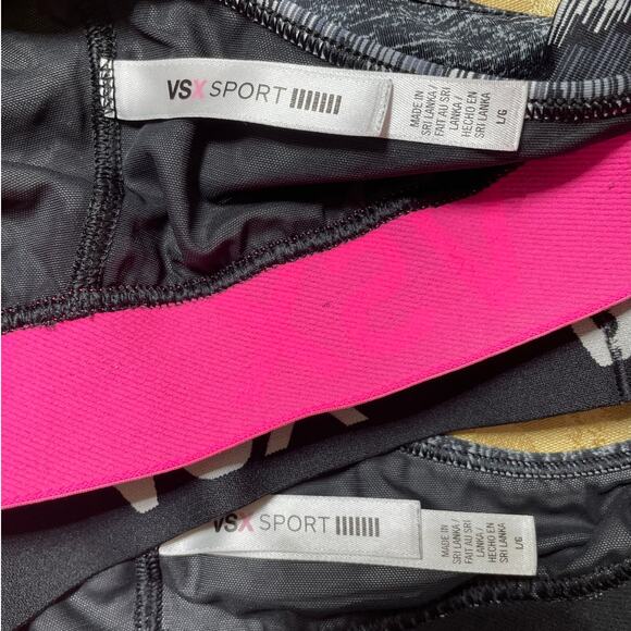 VSX Sport Victoria's Secret Sports Bras Large Set of 2 Stretch Racerback Gray - Picture 3 of 7